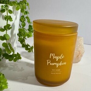 DW Home 3” Tall Single Wick Maple Pumpkin Hand Poured  Candle New